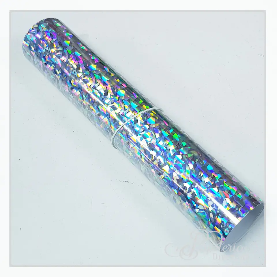 Rollo 30cm x 5mts Vinilo Holográfico Decorativo  2