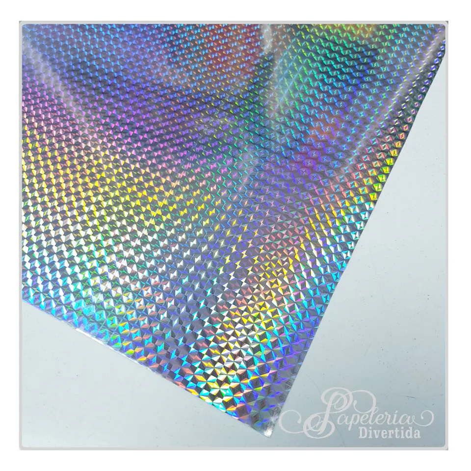 Rollo 30cm x 5mts Vinilo Holográfico Decorativo  3