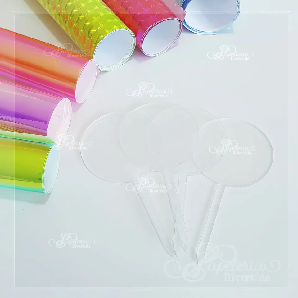 Topper Paleta 10cm Acrilico 3mm  2