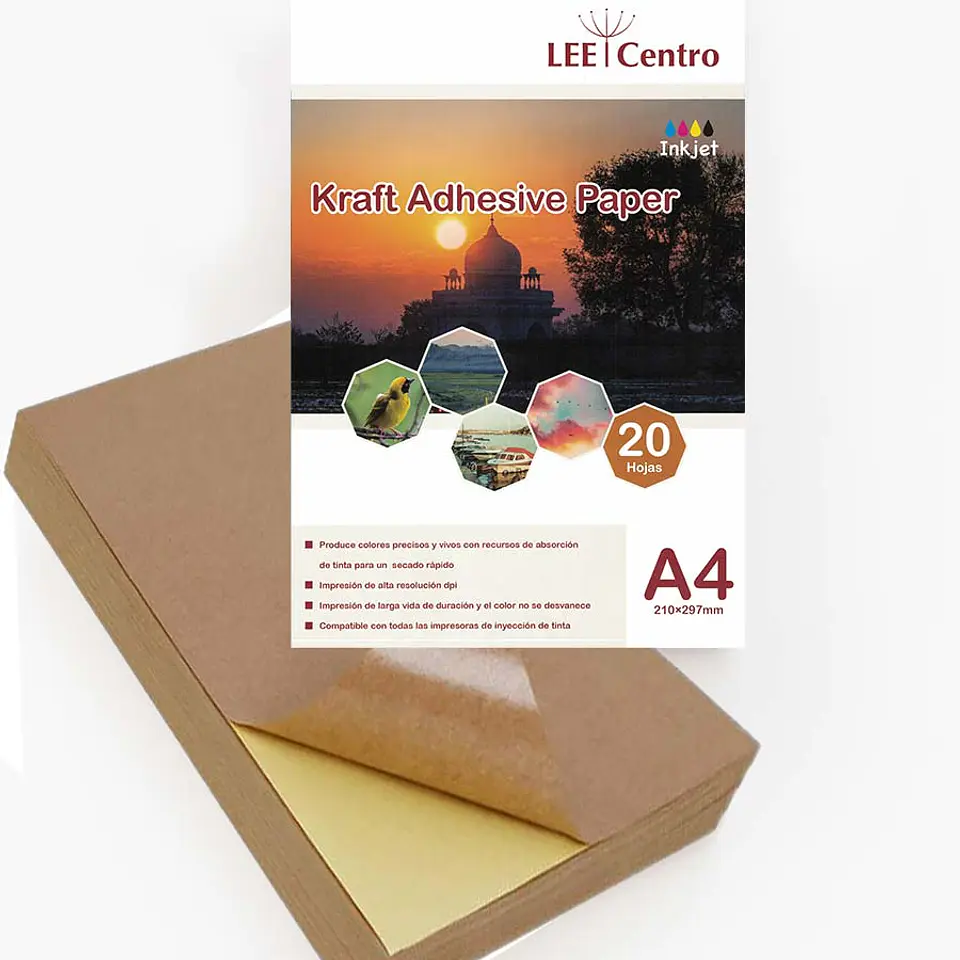 Adhesivo Kraft 20hjs A4 1