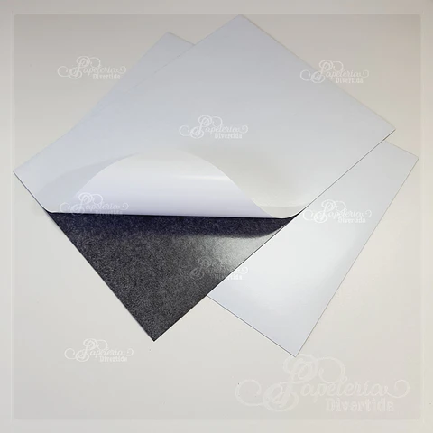 10 Laminas magnética imán 0.4mm con adhesivo 