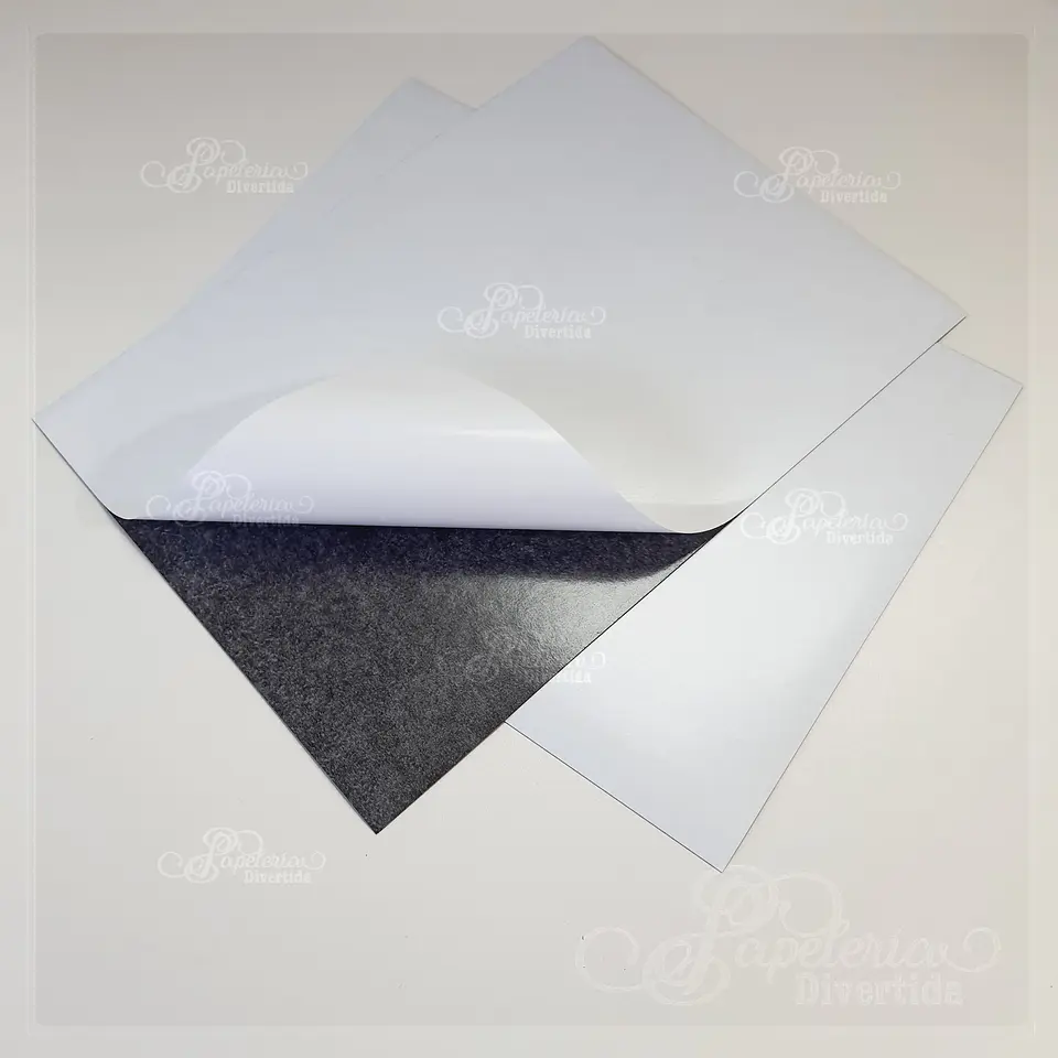 10 Laminas magnética imán 0.4mm con adhesivo  1