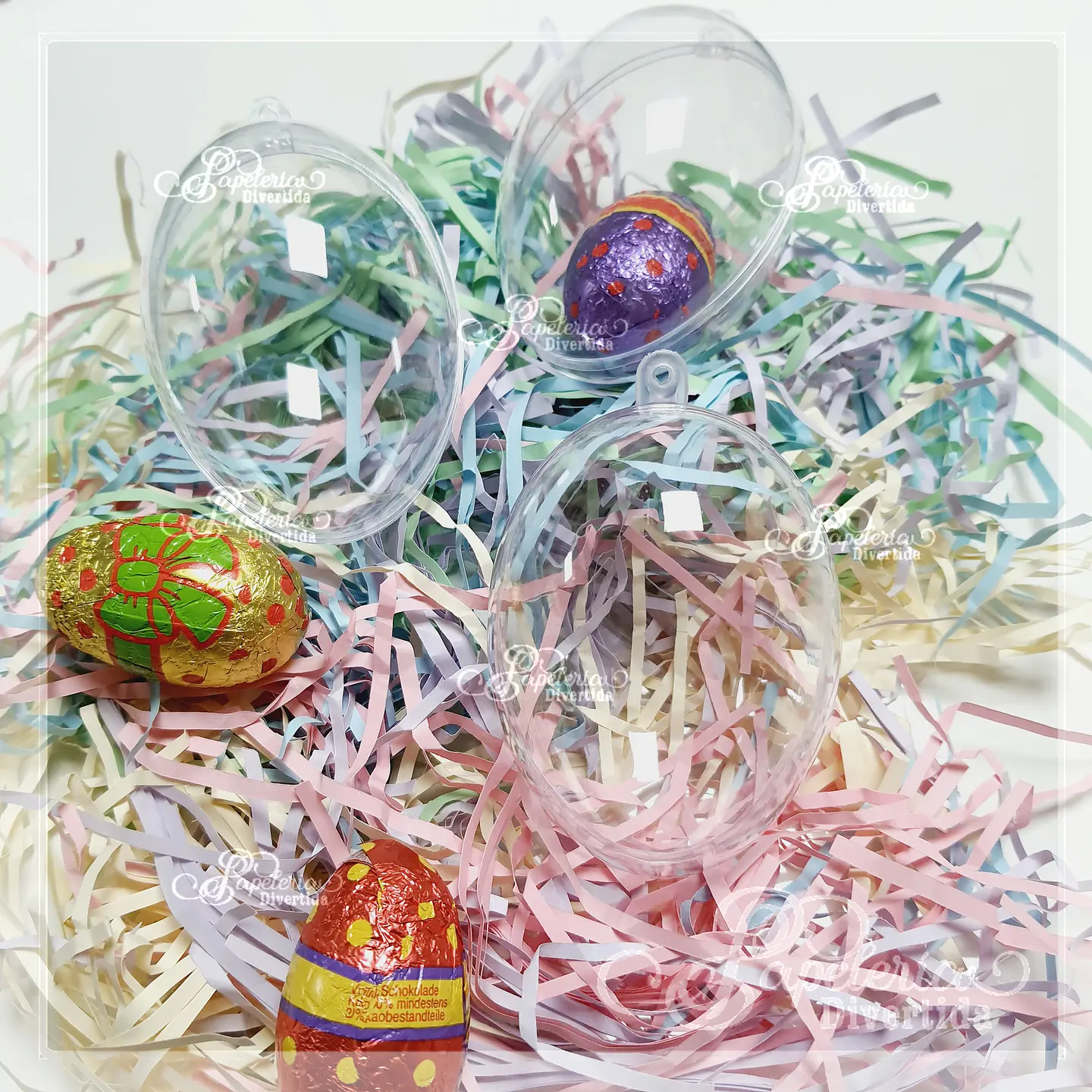 Huevos acrilicos pequeños 10 unidades 2