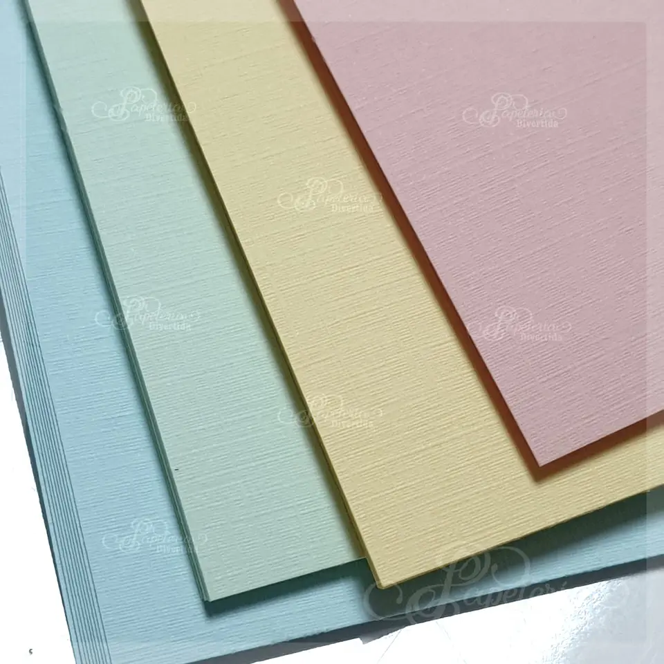  40 hojas Opalinas Hiladas 200grs colores Pasteles 1