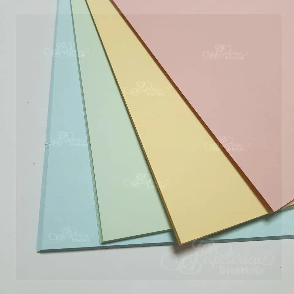  40 hojas Opalinas Hiladas 200grs colores Pasteles 2