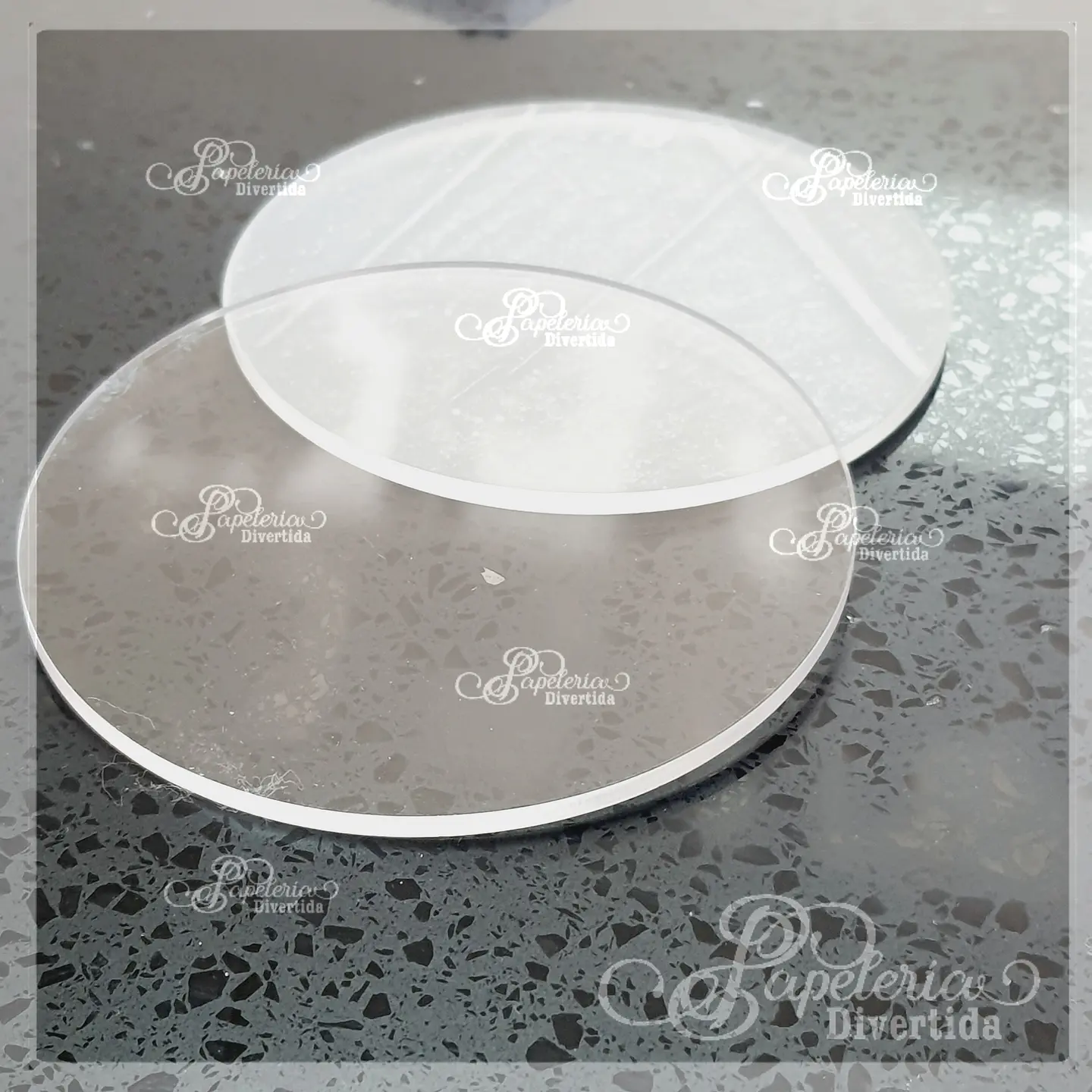 Circulos acrilico Transparente 3mm 1