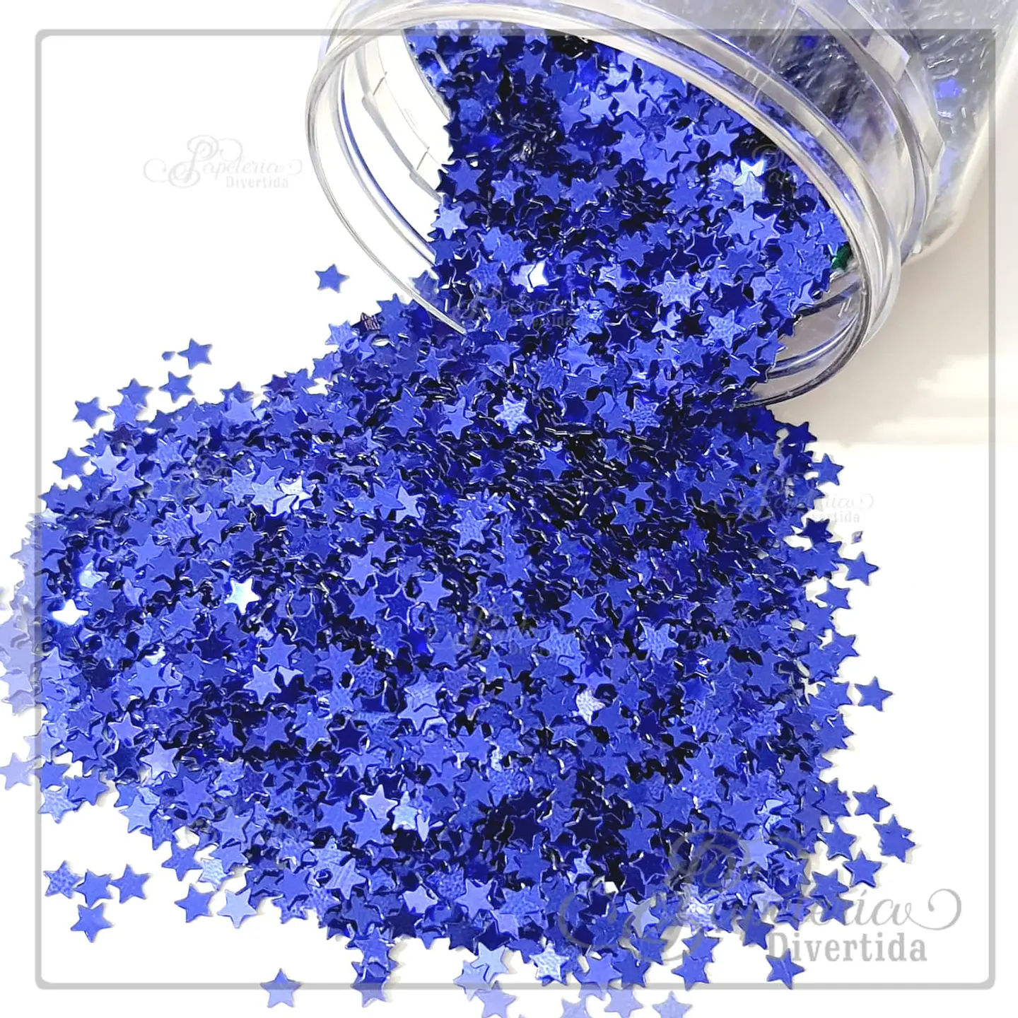 Glitter con forma de Estrella Azul  1
