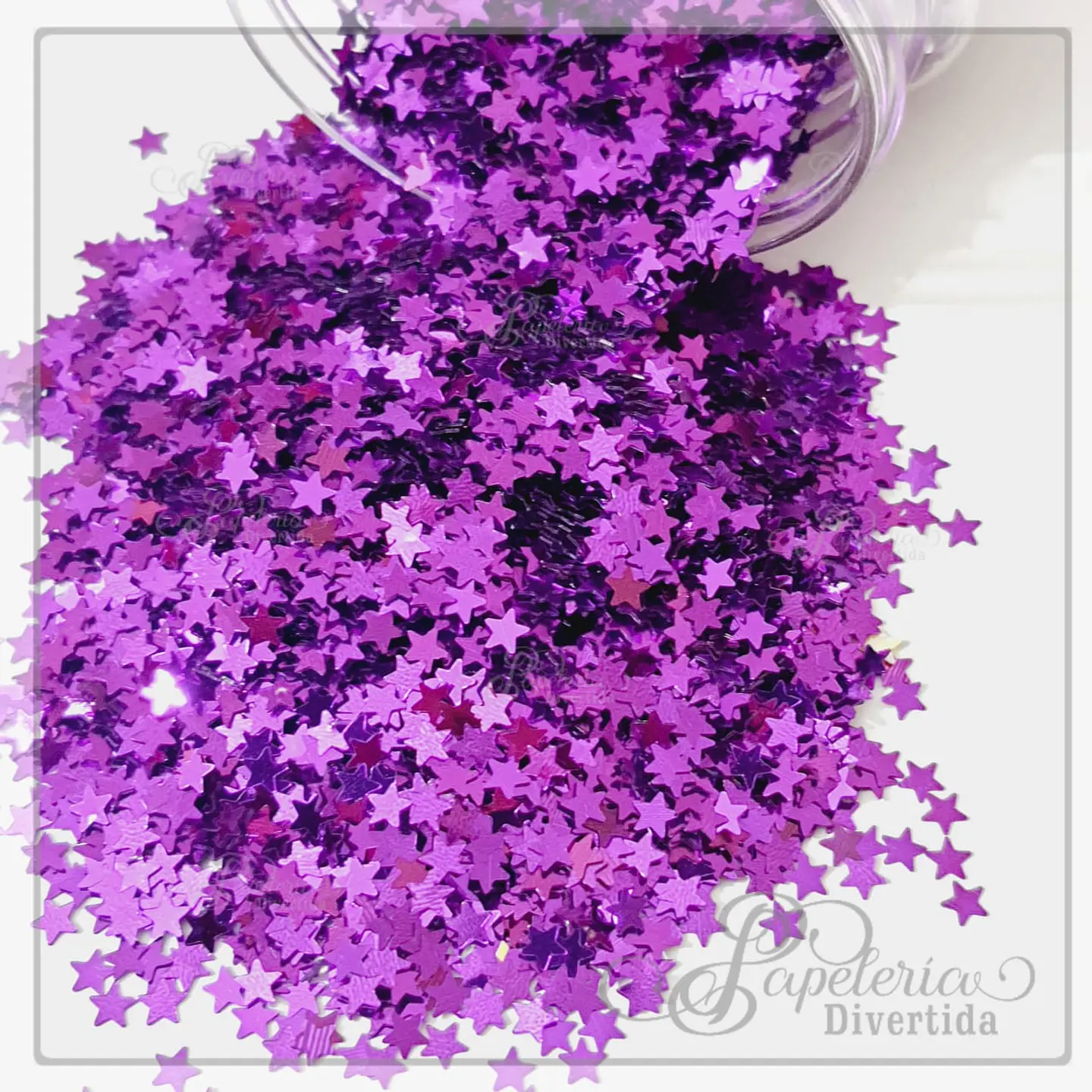 Glitter con forma de estrella Purpura  1