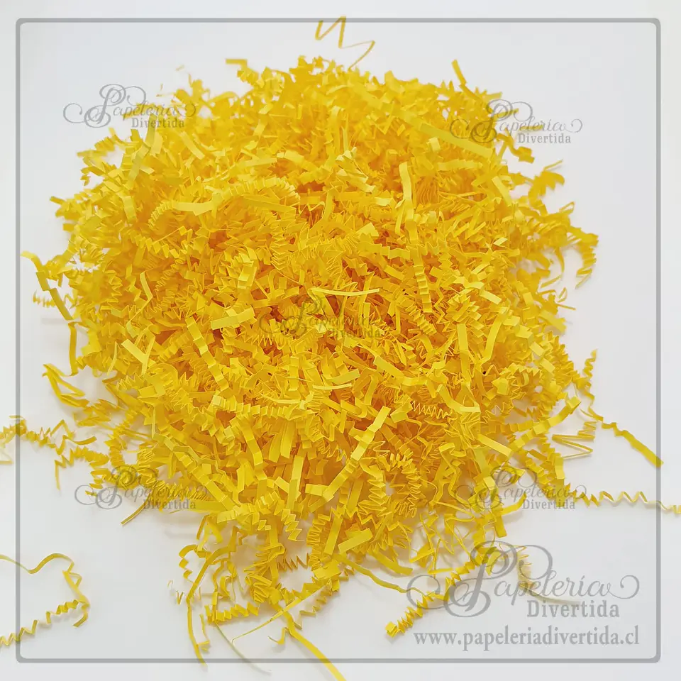 Viruta de papel acordeón en color Amarillo Limón 1