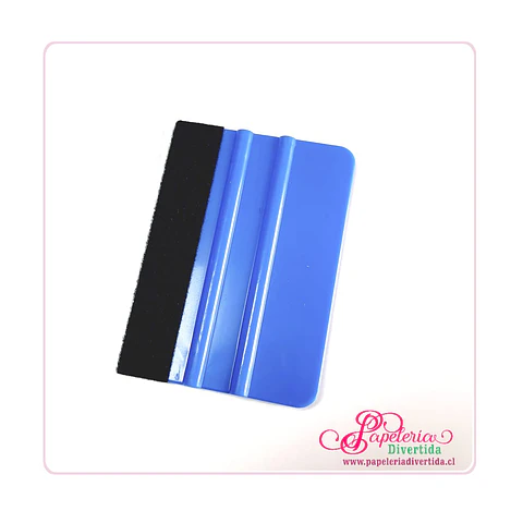Paleta azul espátula para vinilos y laminados