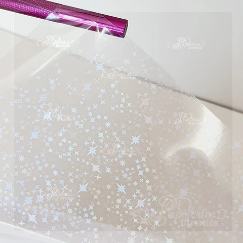 Laminado en Frío Holográfico Pequeñas Estrellas 