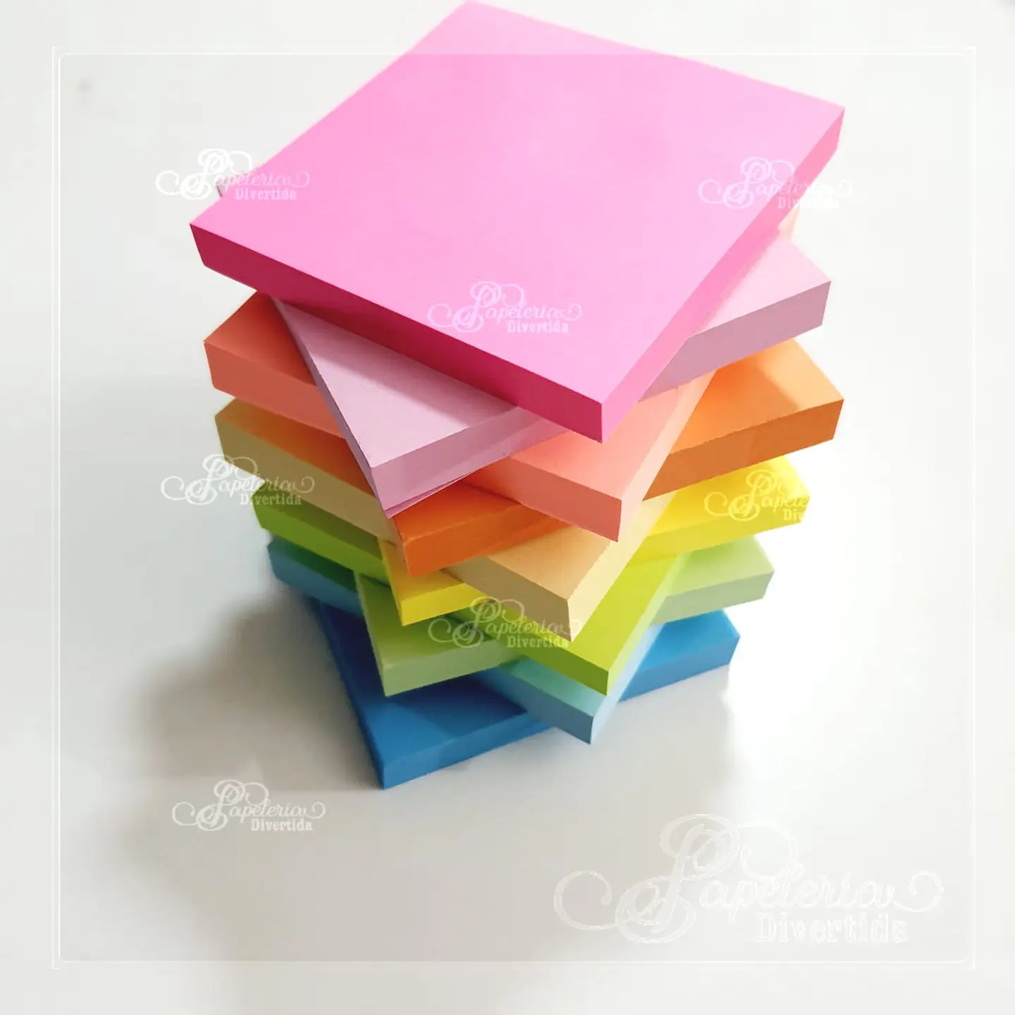 Notas Adhesivas - POST IT cubo 7,5 x 7,5 cm 10 colores 1