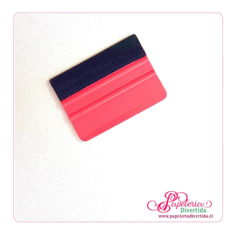 Paleta Rojo Neon con fieltro ideal para la aplicación de laminados o vinilos.