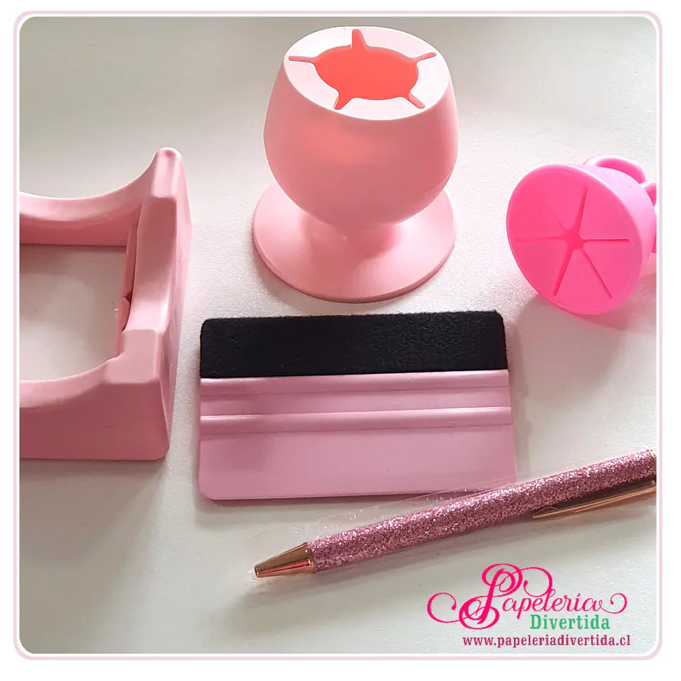 Set para vinilos Silicona Rosado 1