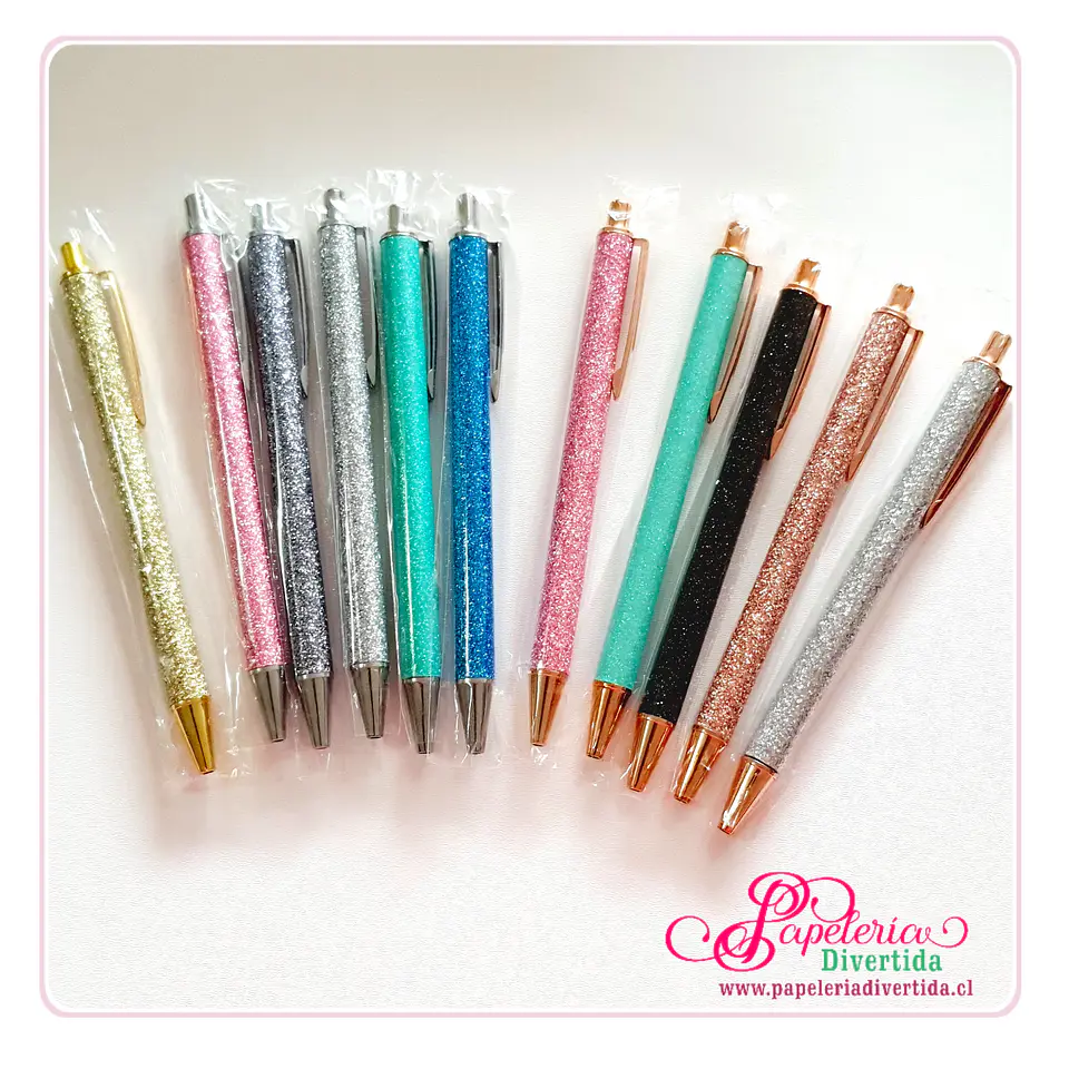 Lápiz porta cuchillo pelador glitter 1