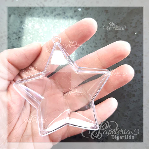Estrellas 5 puntas transparentes 7 cm (pequeña)