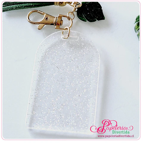 10 Figuras Arco 5x8cm  Acrílico 3mm Transparente Glitter Sparkle
