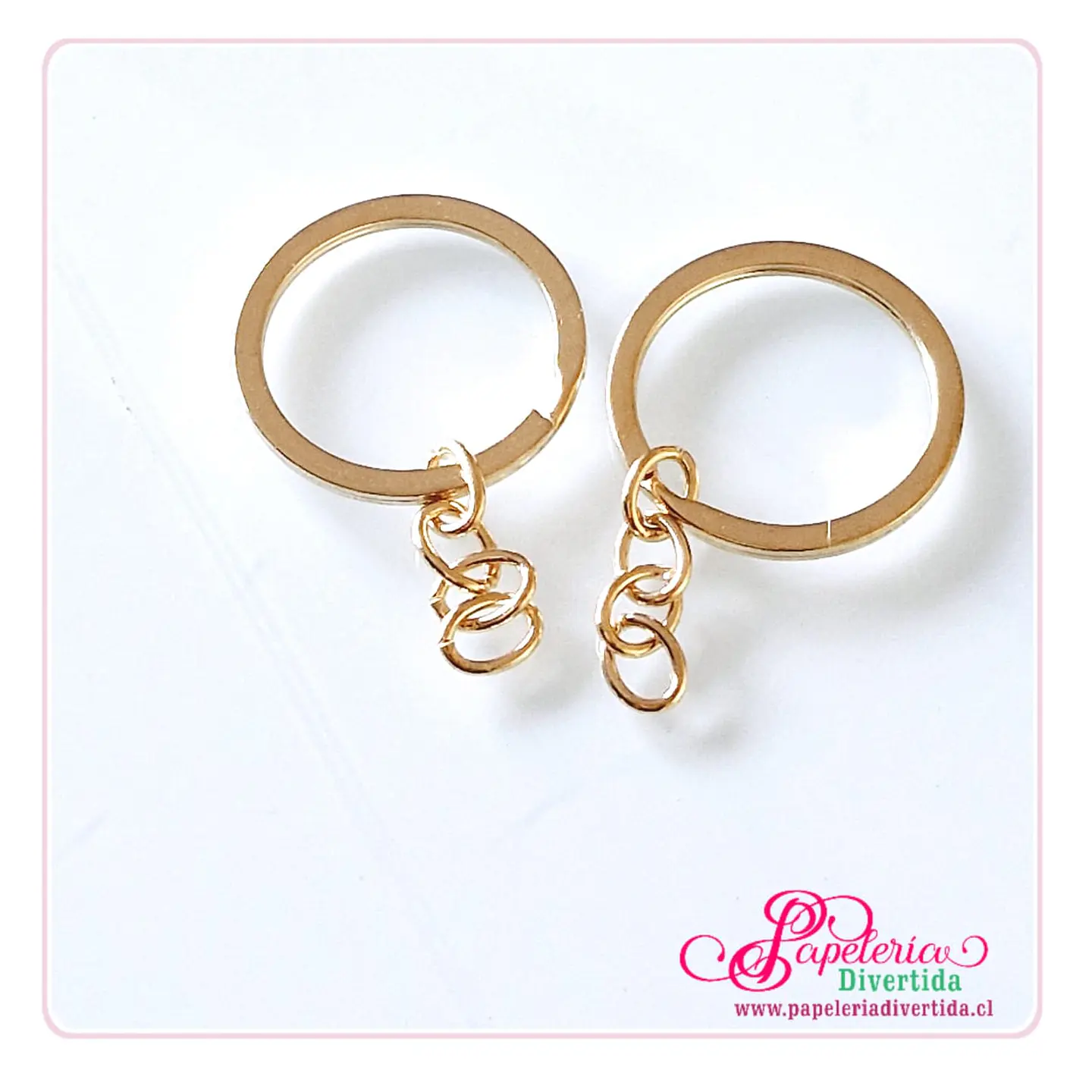 Argollas para llaveros color Gold 2