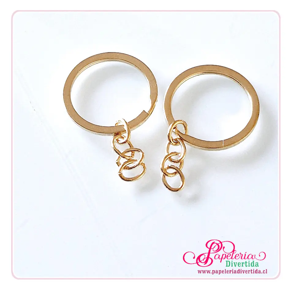Argollas para llaveros color Gold 2