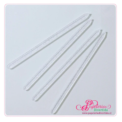 Palitos para Topper Acrílico glitter