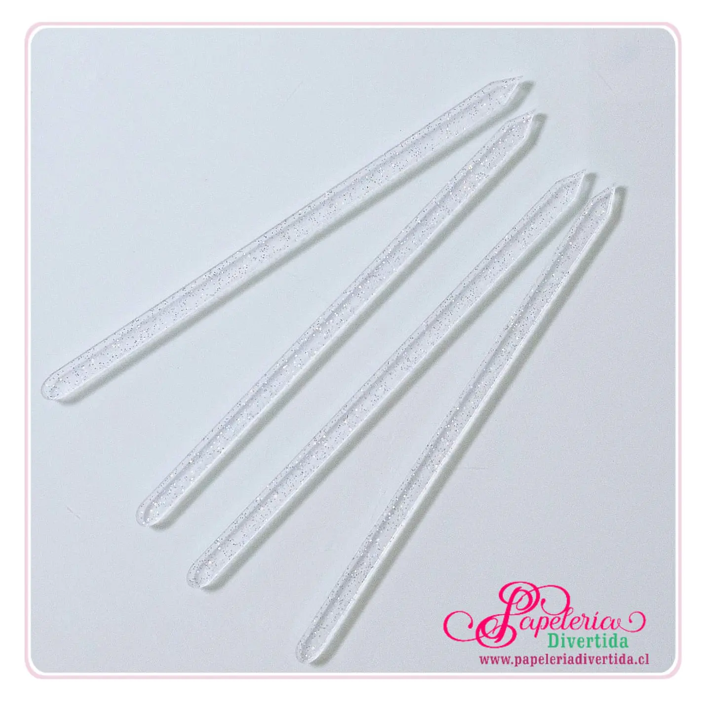 Palitos para Topper Acrílico glitter 1