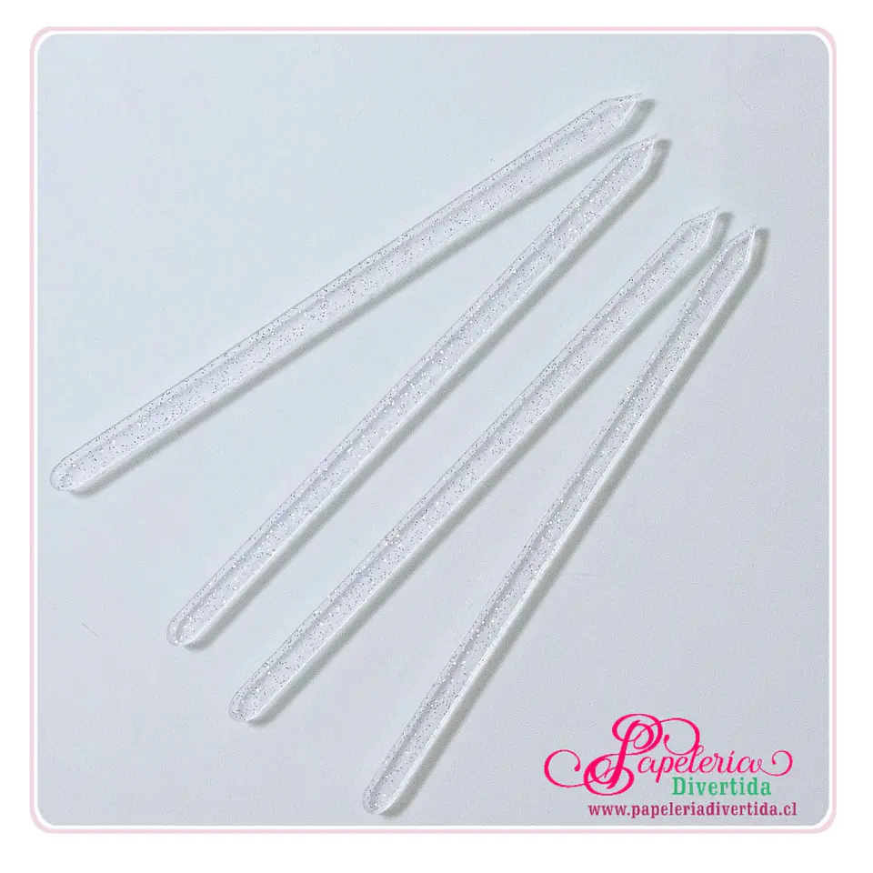 Palitos para Topper Acrílico glitter 1