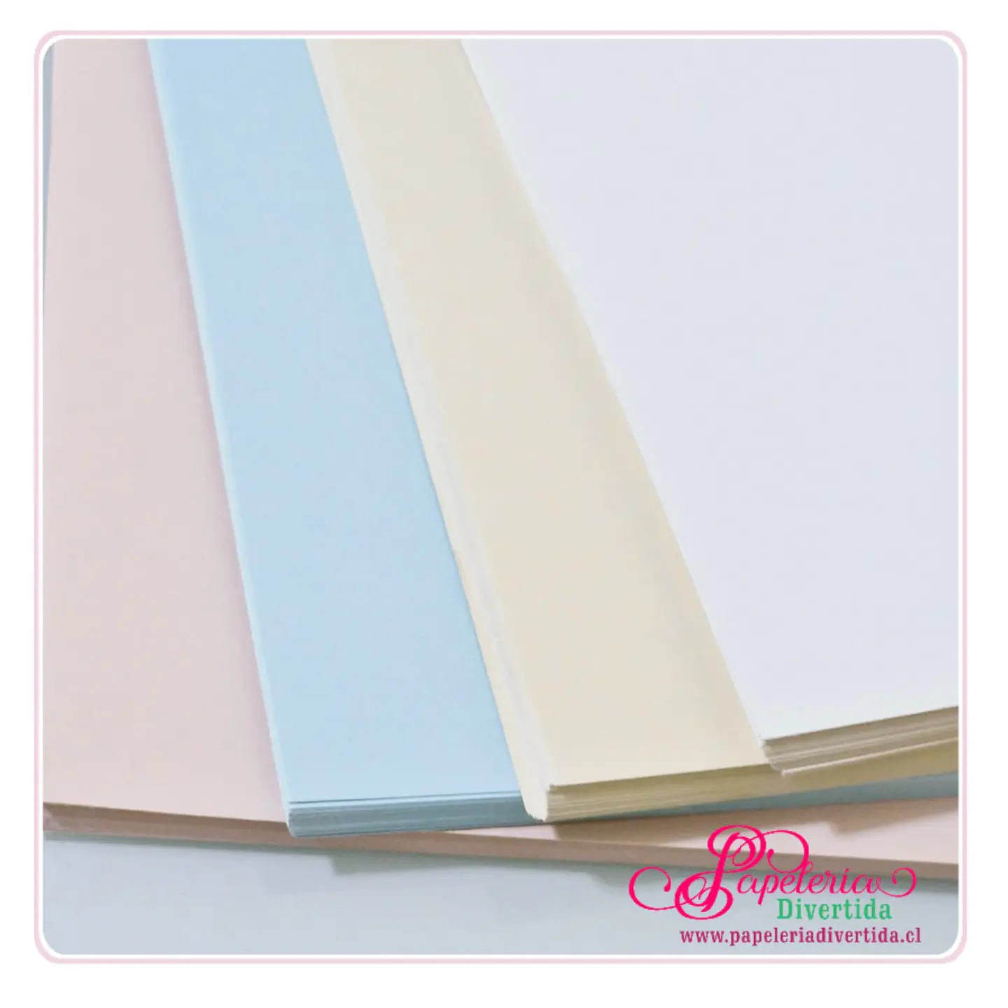 100 hojas Mix Cartulinas perladas A4  Colores pasteles  1