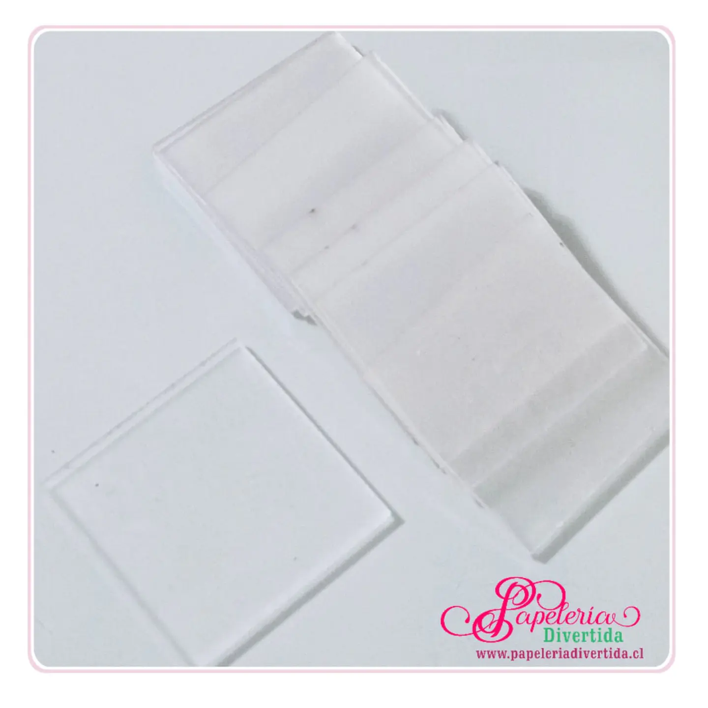 10 Cuadrados 7cm acrilico transparente 3mm 1