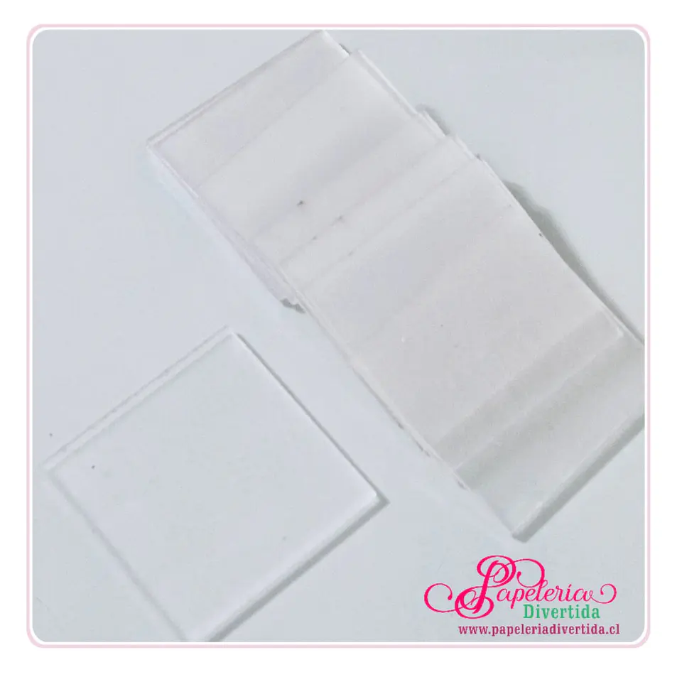 10 Cuadrados 7cm acrilico transparente 3mm 1