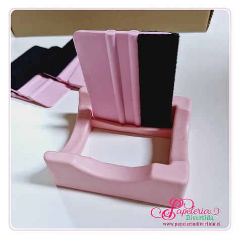 Soporte Mug Vaso + Paleta Rosada