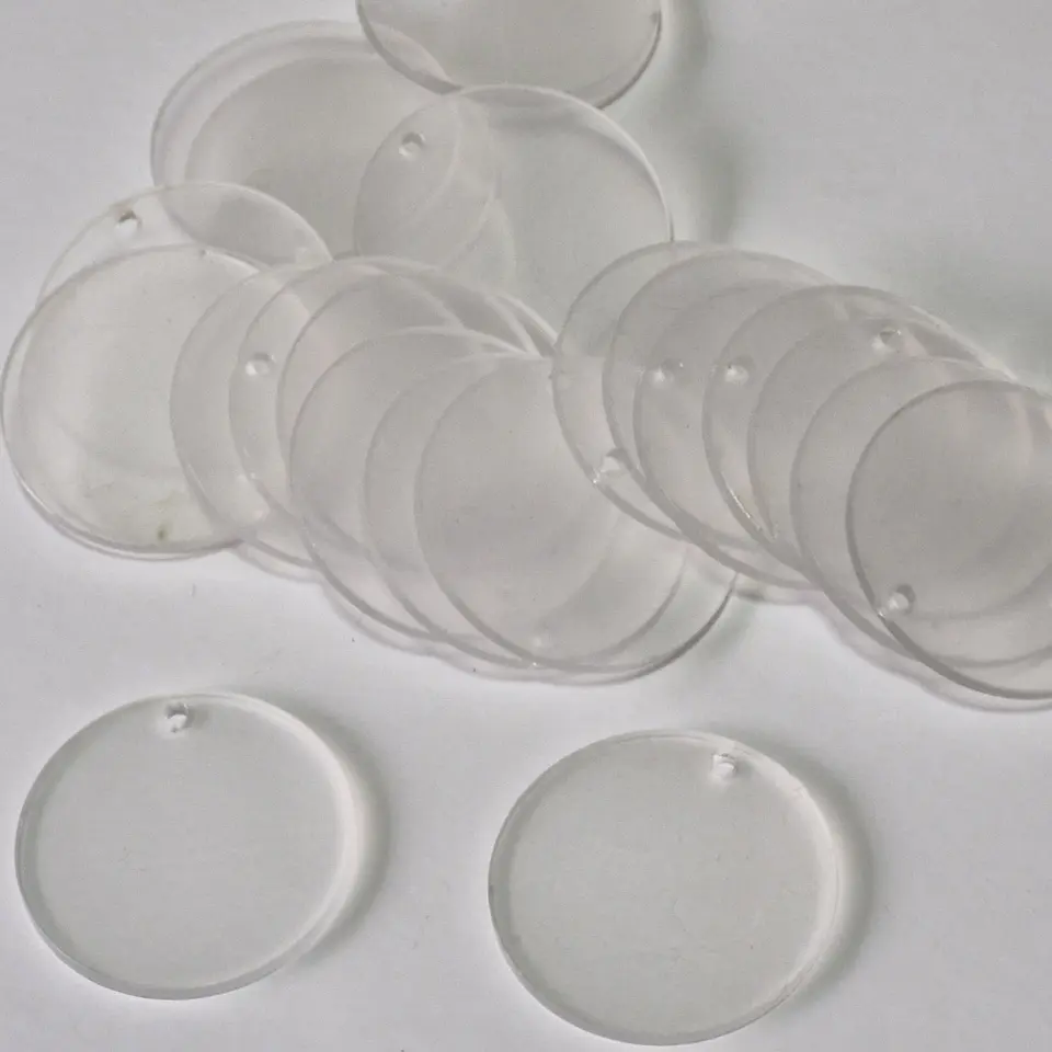 Acrilicos para llaveros Circulo 5cm transparente  SIN ARGOLLAS 1