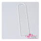 Marcapaginas acrilico transparente punta redonda 3cm x 14cm - Miniatura 1