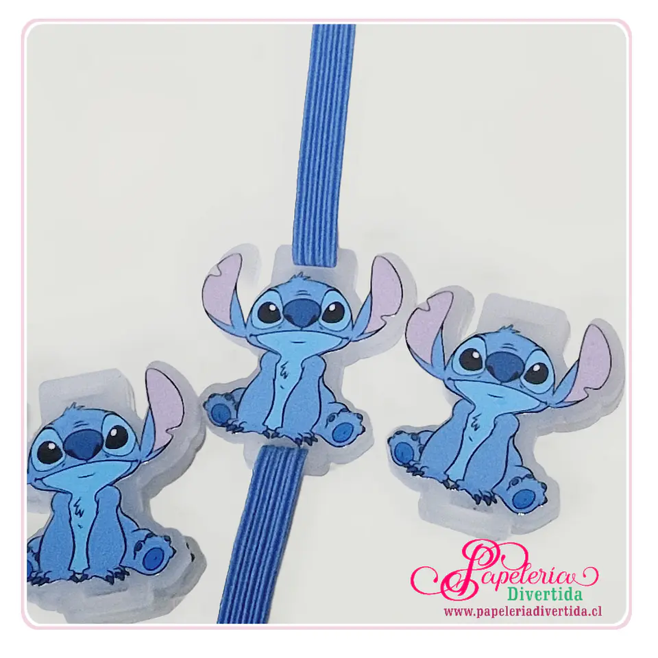 3 Dijes pasaelásticos Tematicos Stitch 1