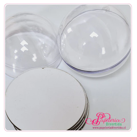 interior de esfera 8cm de MDF sublimable 3mm espesor