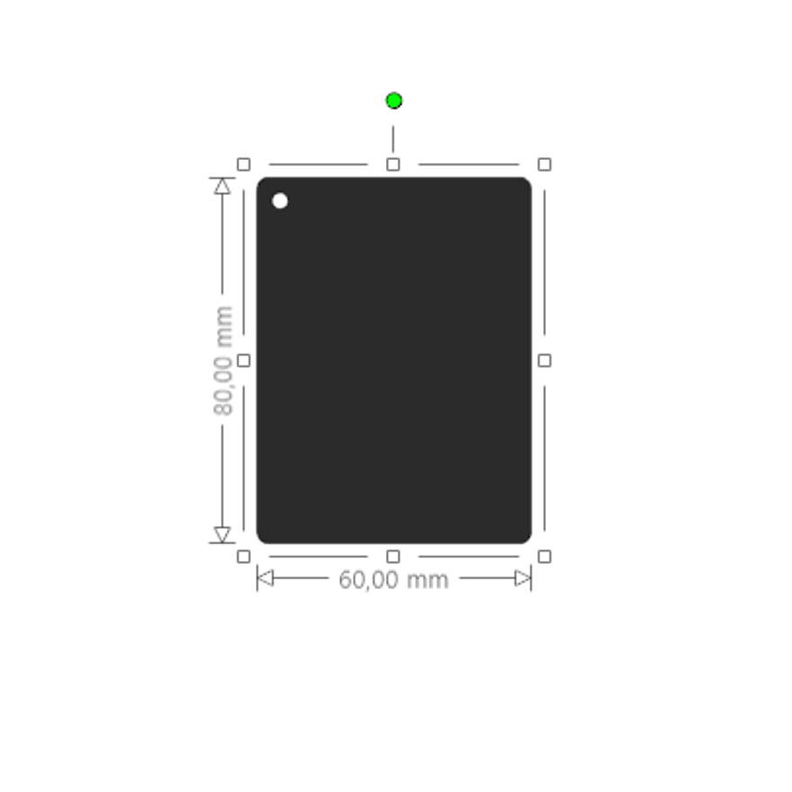 Rectangulo 6x8cm de acrilico blanco solido 3mm  1