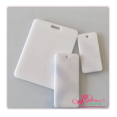 Set Escolar acrilico blanco sublimable 
