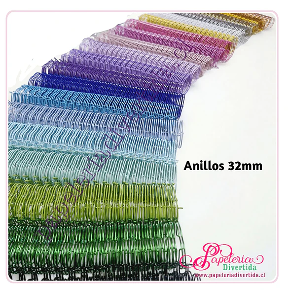 Anillos metálicos colores 32mm - 1