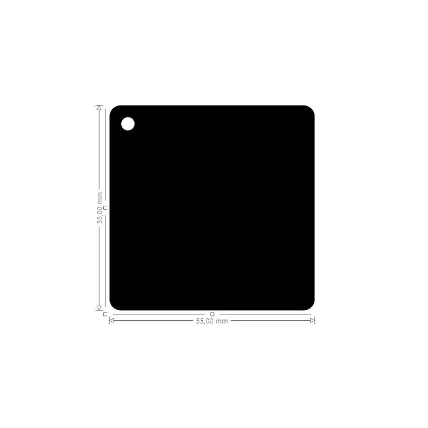 Acrílicos para llaveros cuadrado  5.5cm Blanco Sublimable SIN ARGOLLAS 2