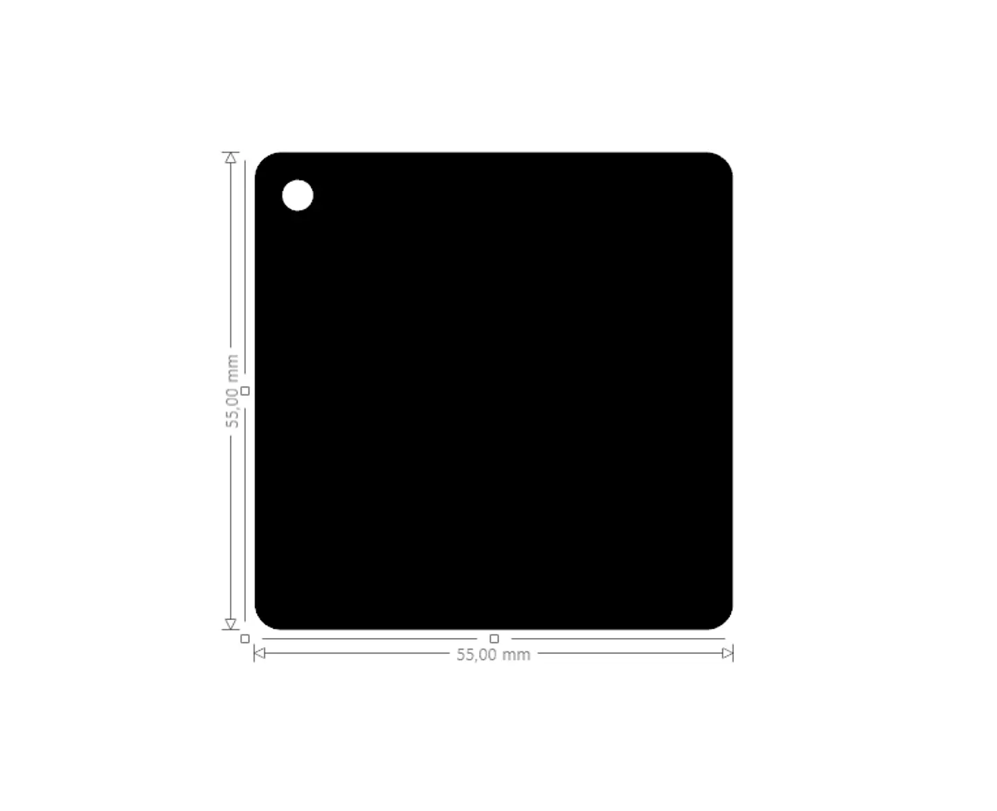 Acrílicos para llaveros cuadrado  5.5cm Blanco Sublimable SIN ARGOLLAS 2