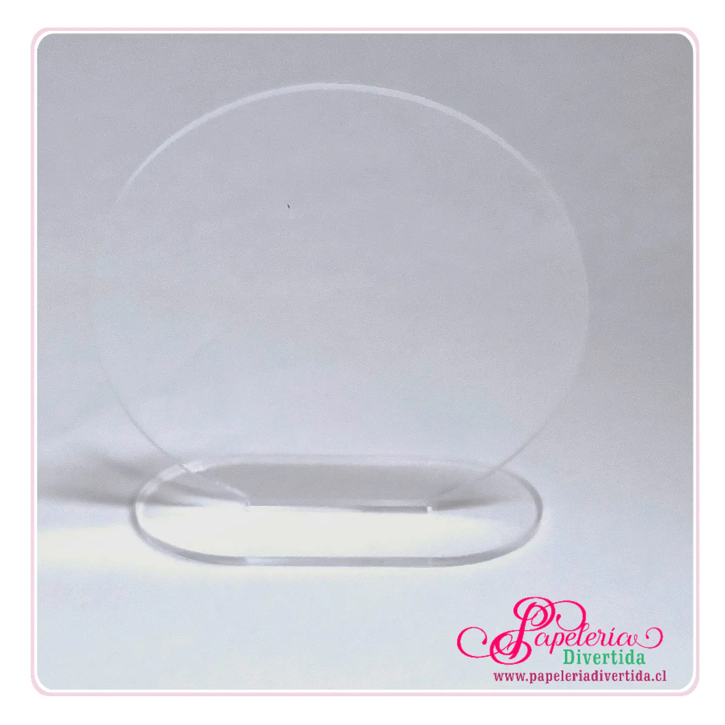 Circulo galvano 10cm con soporte Acrilico transparente  1