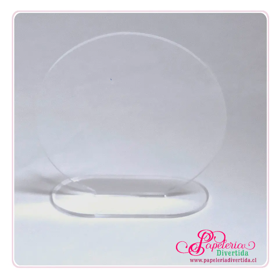 Circulo galvano 10cm con soporte Acrilico transparente  1