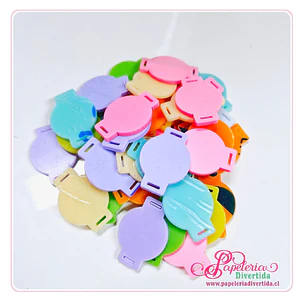Dijes pasaelasticos para personalizar colores pasteles