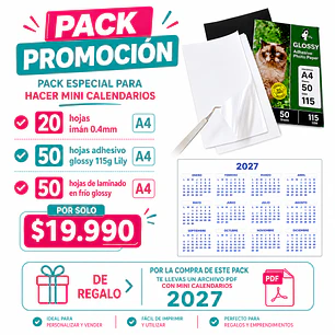 Pack para hacer mini calendarios