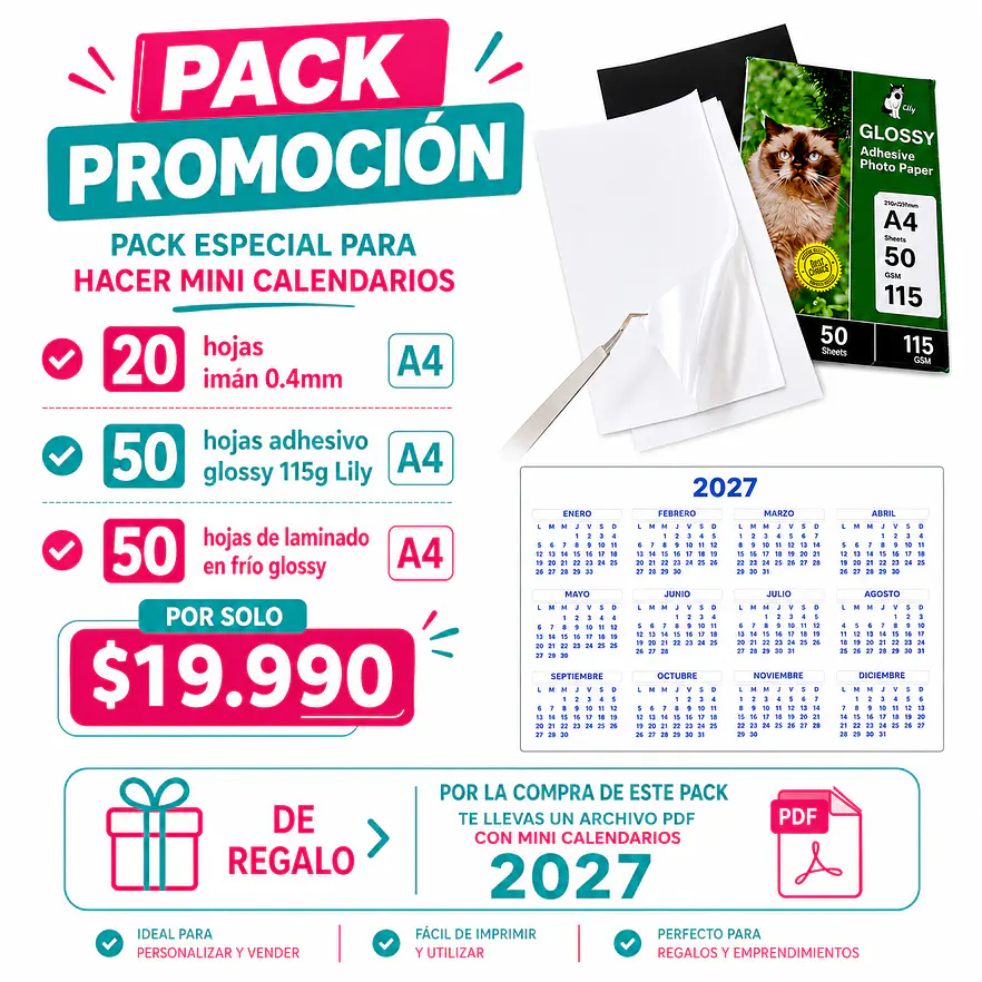 Pack para hacer mini calendarios 1