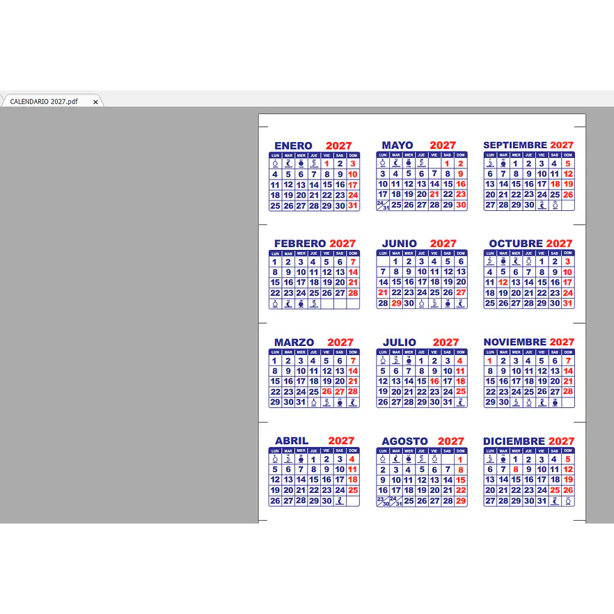 Pack para hacer mini calendarios 3