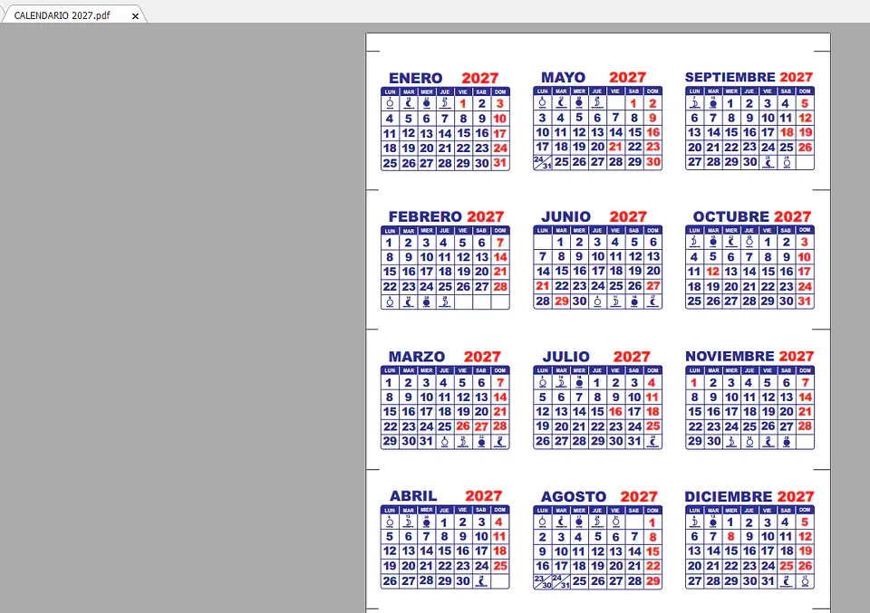 Pack para hacer mini calendarios 3