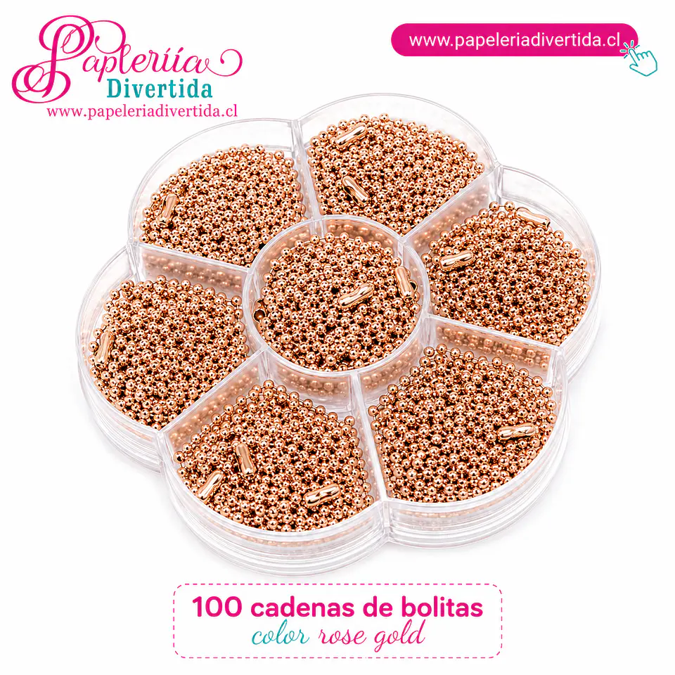 Cadenas de bolitas 100 unidades 2