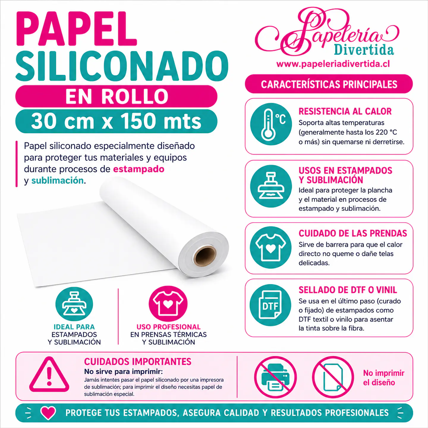 Papel Siliconado en Rollo  1
