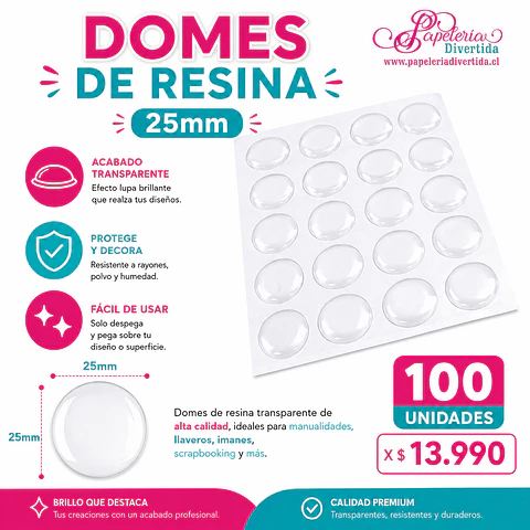 Domes de Resina 25mm 