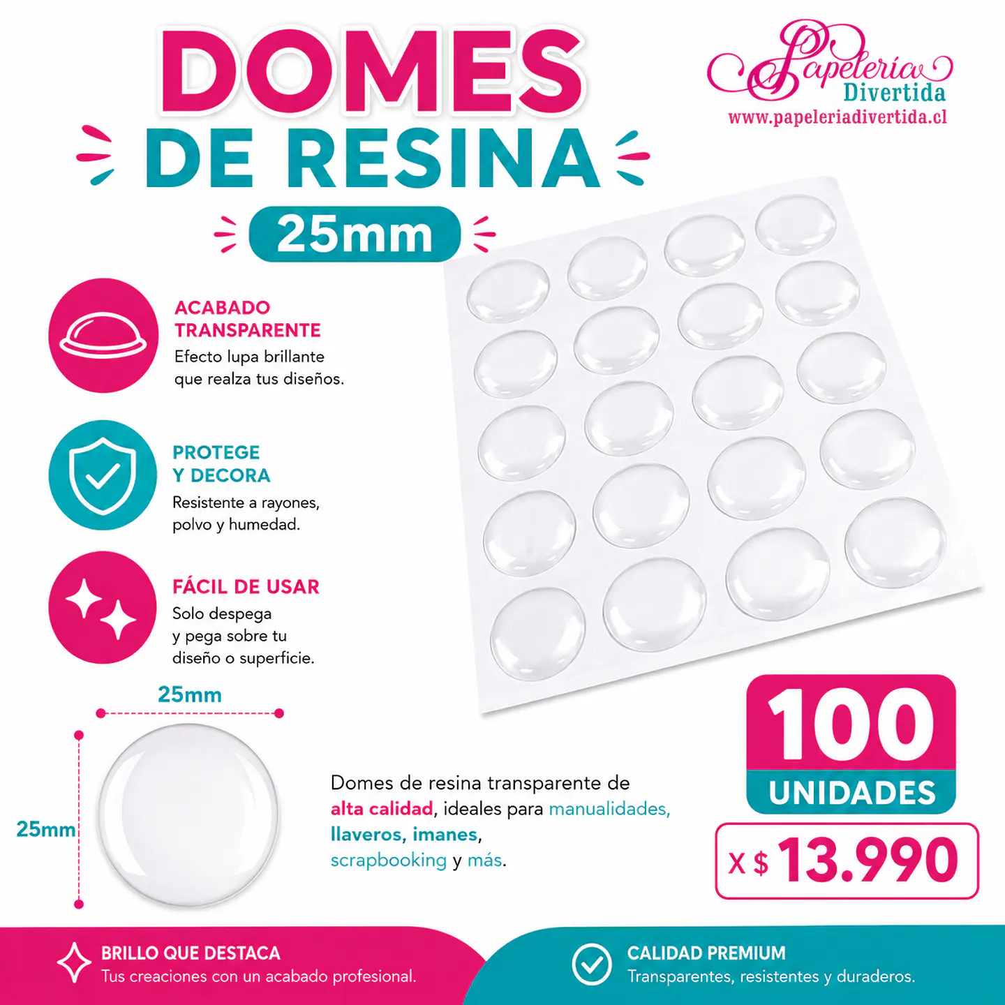 Domes de Resina 25mm  1